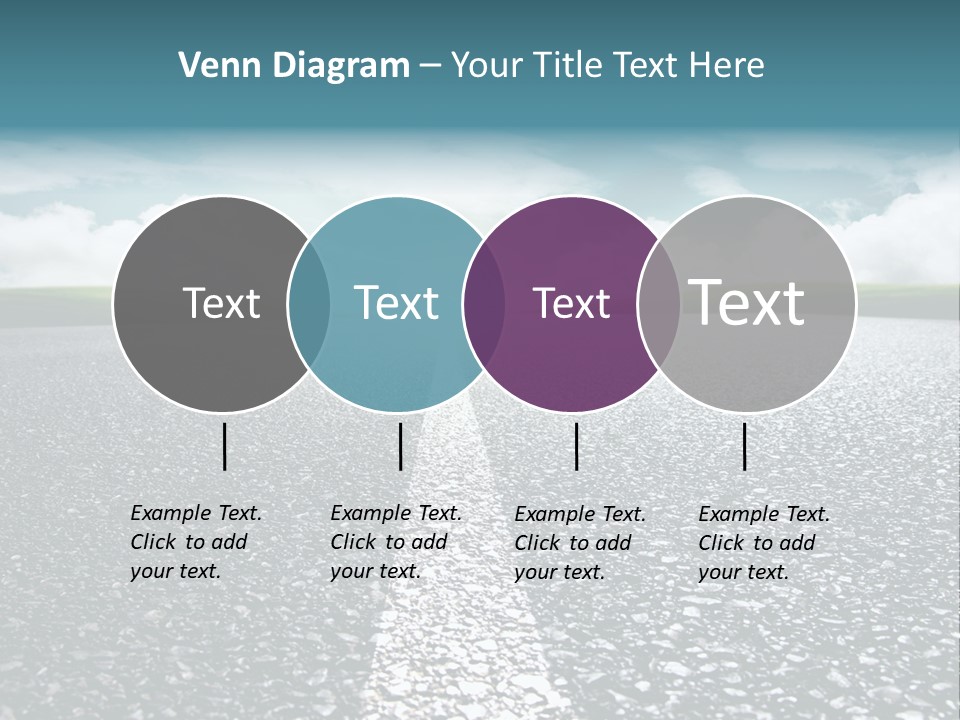 Sonnenstrahlen Schicksal Routenplaner PowerPoint Template