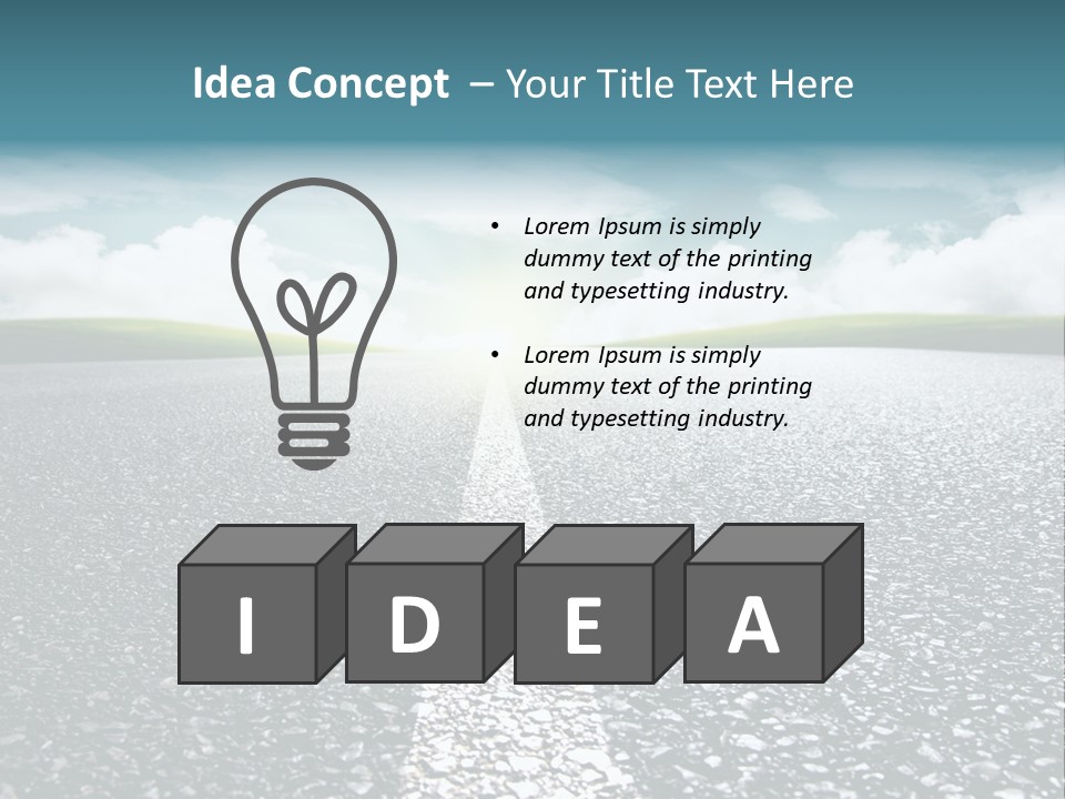 Sonnenstrahlen Schicksal Routenplaner PowerPoint Template