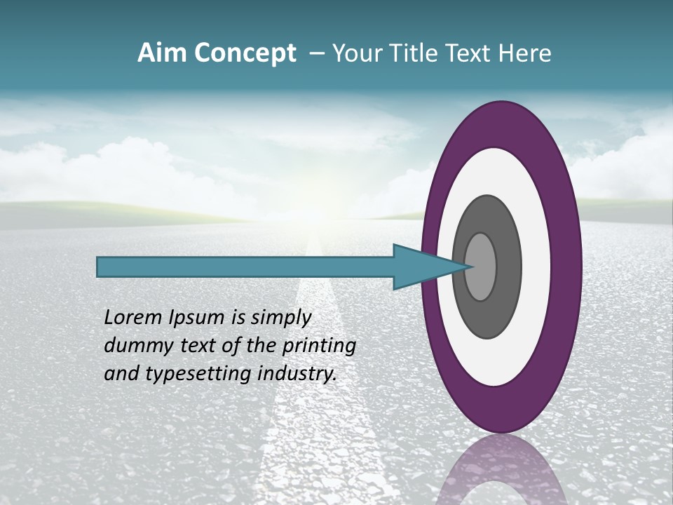 Sonnenstrahlen Schicksal Routenplaner PowerPoint Template