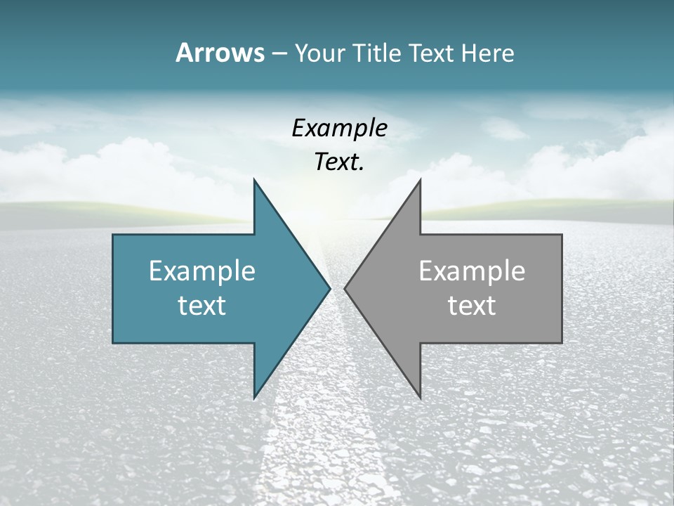 Sonnenstrahlen Schicksal Routenplaner PowerPoint Template