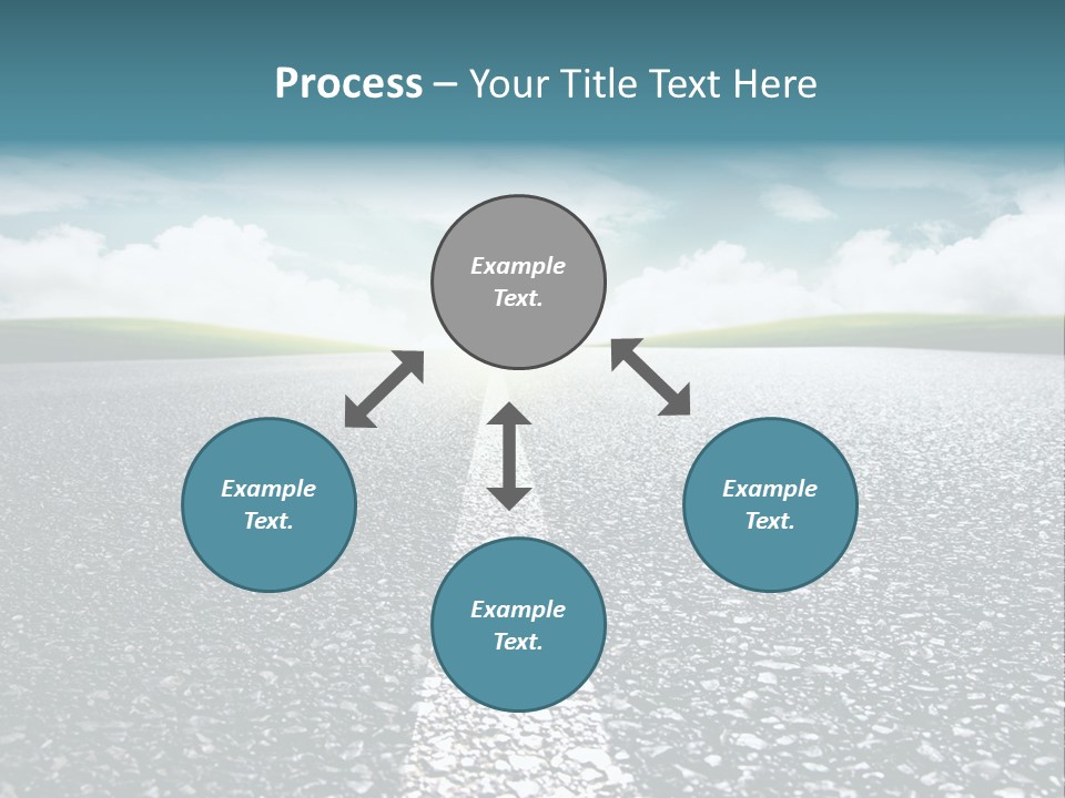 Sonnenstrahlen Schicksal Routenplaner PowerPoint Template
