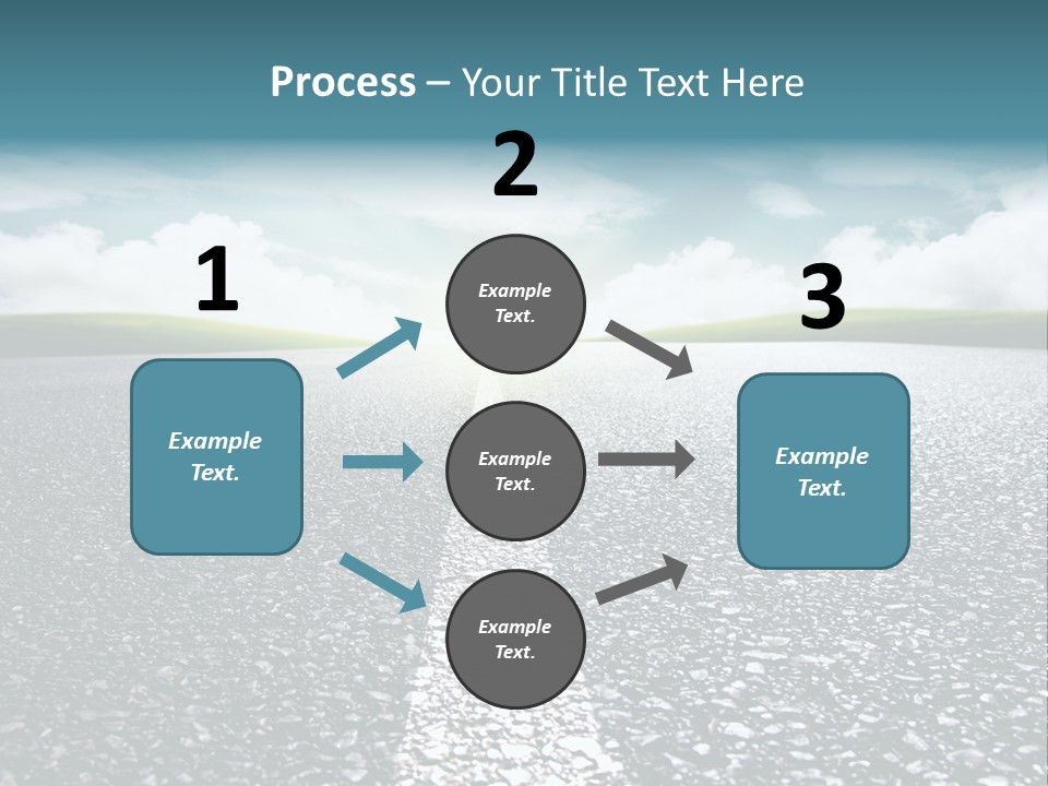 Sonnenstrahlen Schicksal Routenplaner PowerPoint Template