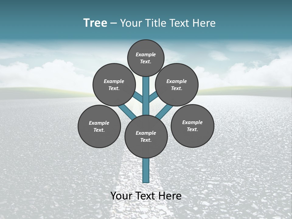Sonnenstrahlen Schicksal Routenplaner PowerPoint Template