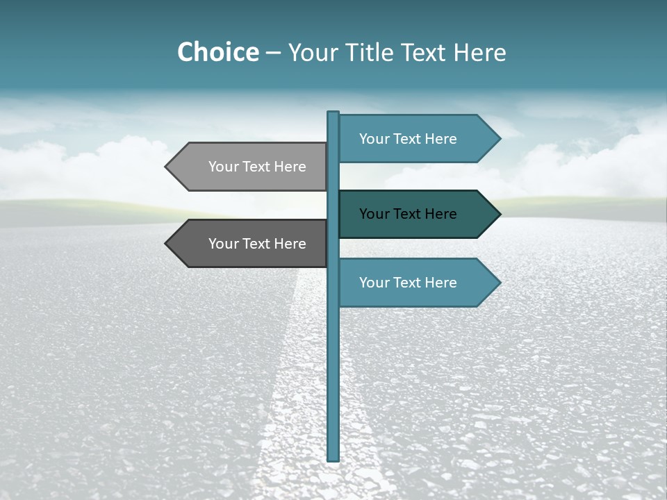 Sonnenstrahlen Schicksal Routenplaner PowerPoint Template