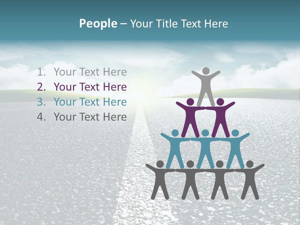 Sonnenstrahlen Schicksal Routenplaner PowerPoint Template