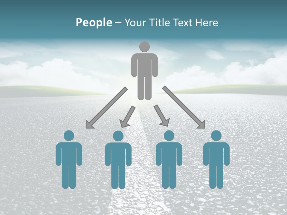 Sonnenstrahlen Schicksal Routenplaner PowerPoint Template