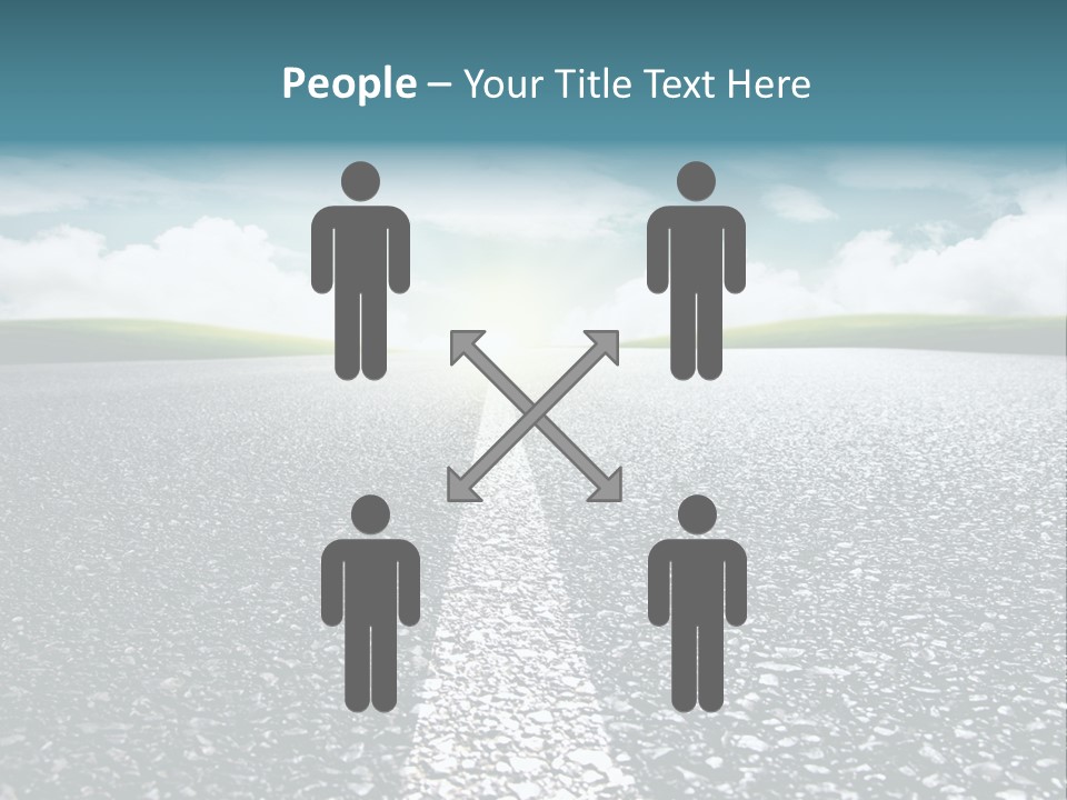 Sonnenstrahlen Schicksal Routenplaner PowerPoint Template