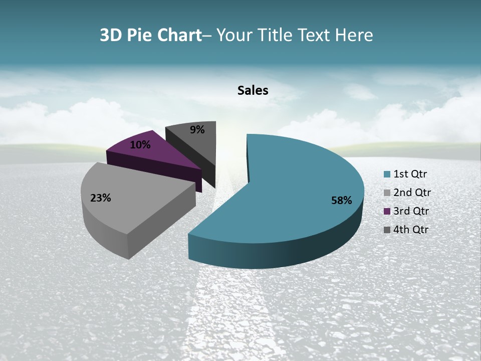 Sonnenstrahlen Schicksal Routenplaner PowerPoint Template