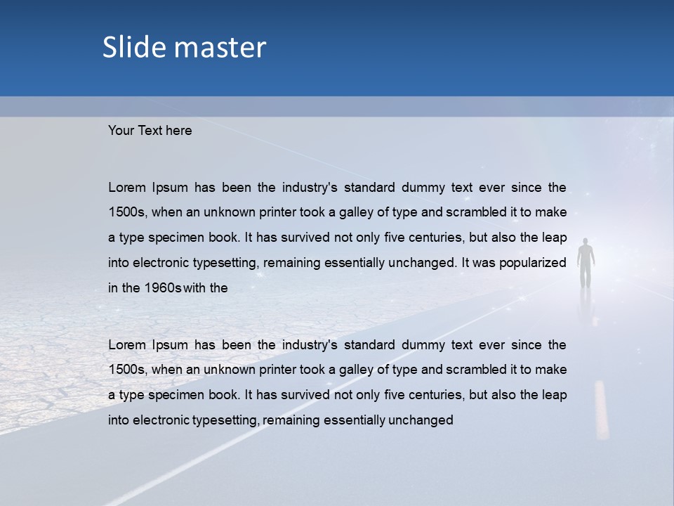 Walk Background Sun PowerPoint Template