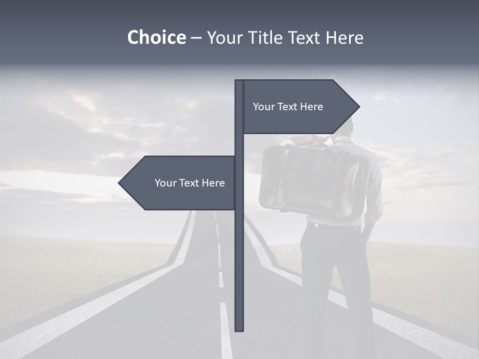 Direction Career Arrow PowerPoint Template