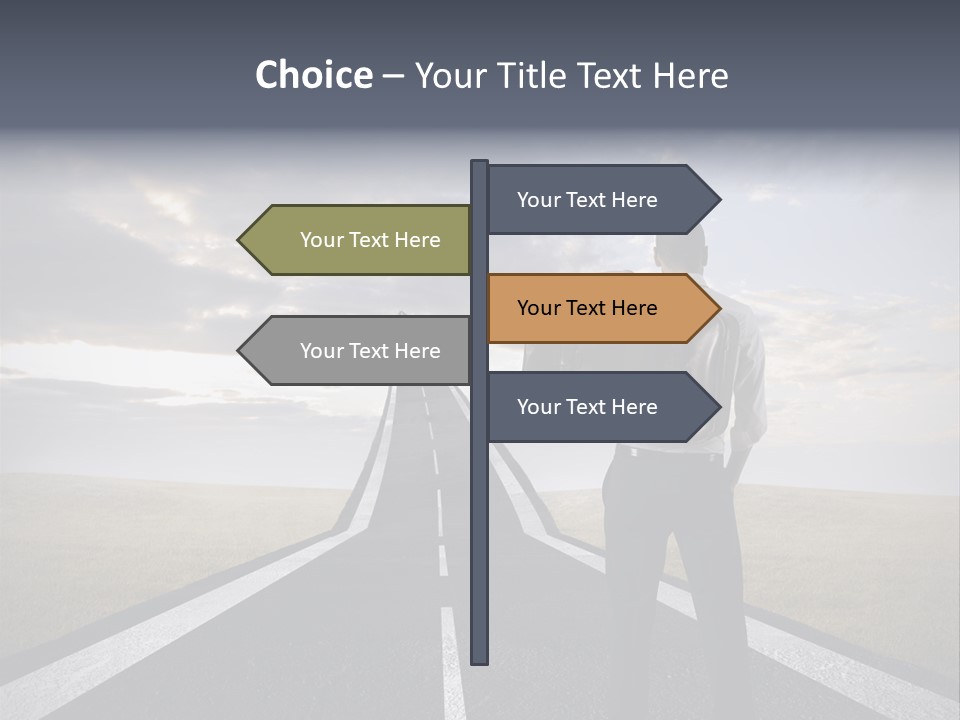 Direction Career Arrow PowerPoint Template