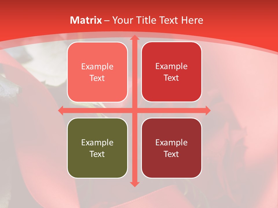 Texture Bow Red PowerPoint Template