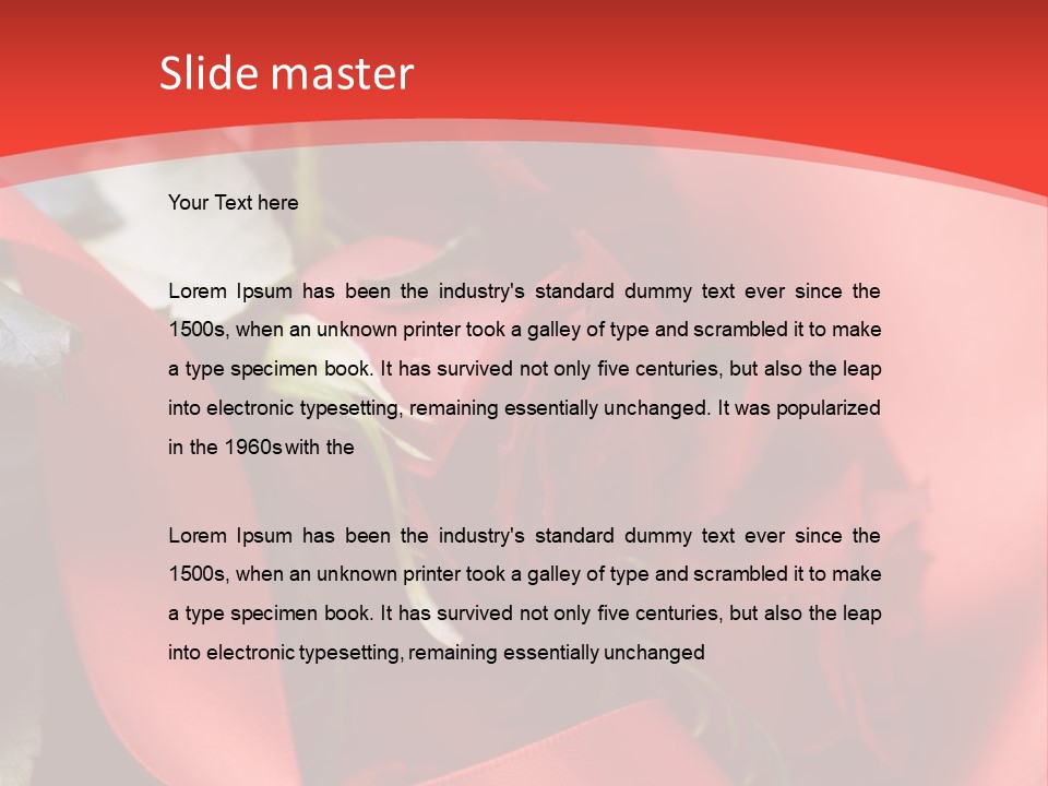 Texture Bow Red PowerPoint Template