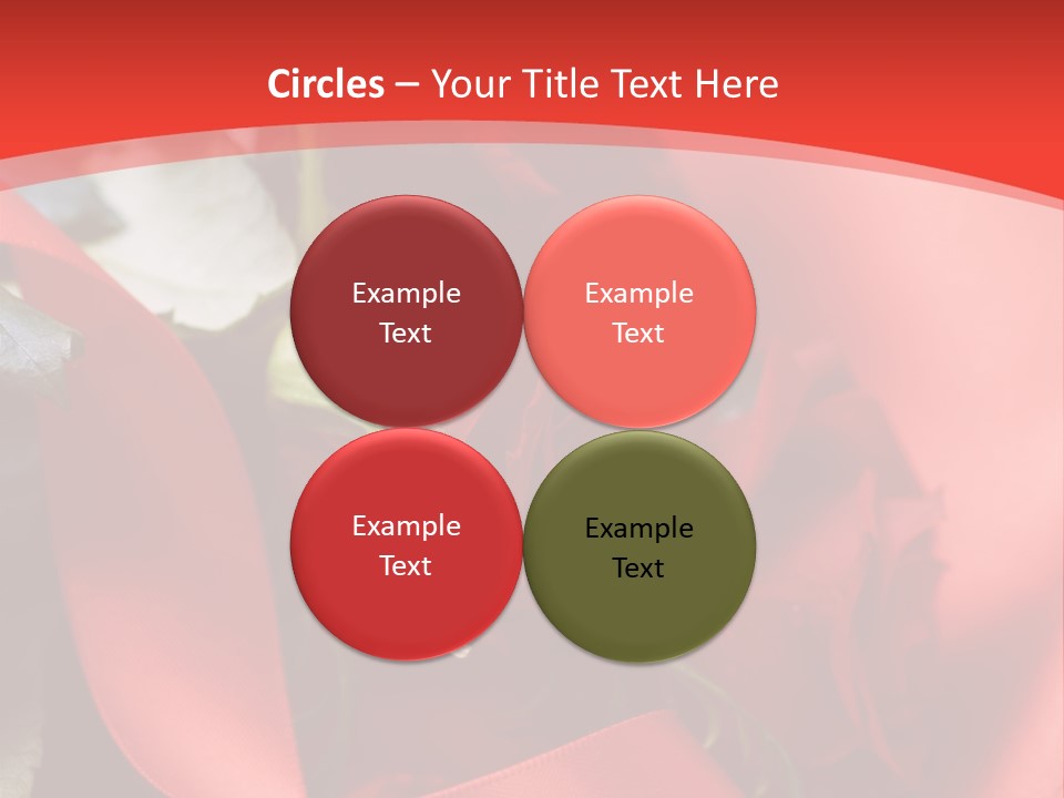 Texture Bow Red PowerPoint Template