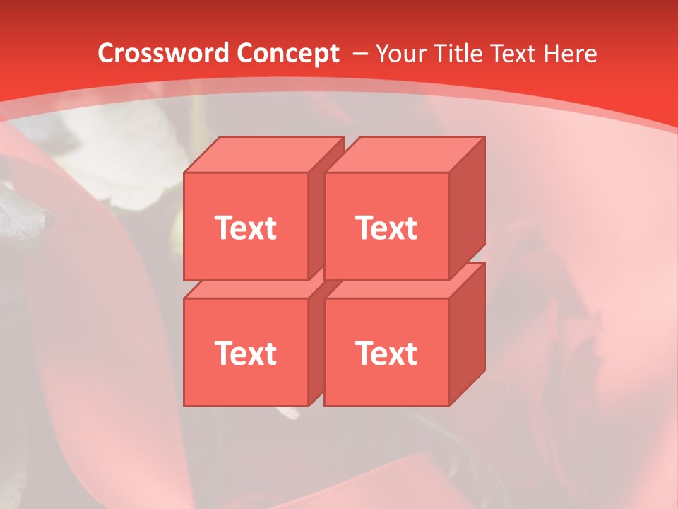 Texture Bow Red PowerPoint Template