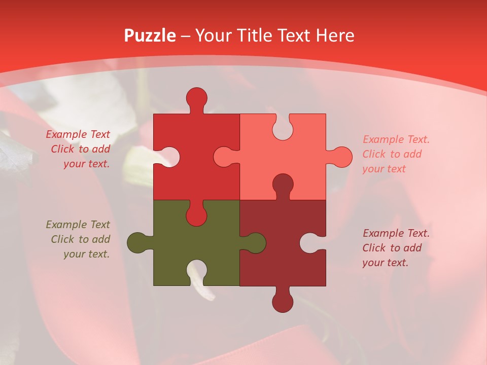 Texture Bow Red PowerPoint Template