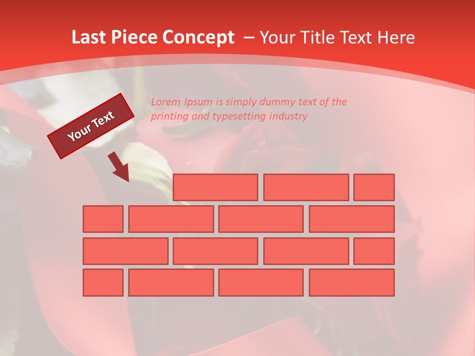 Texture Bow Red PowerPoint Template