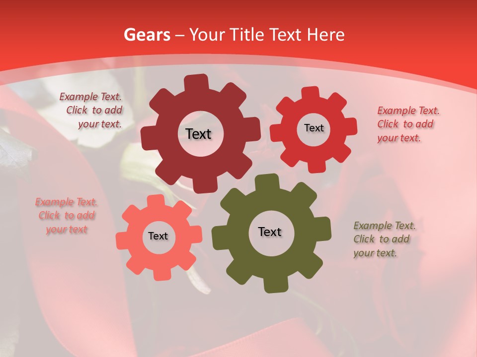 Texture Bow Red PowerPoint Template