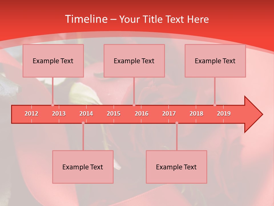 Texture Bow Red PowerPoint Template
