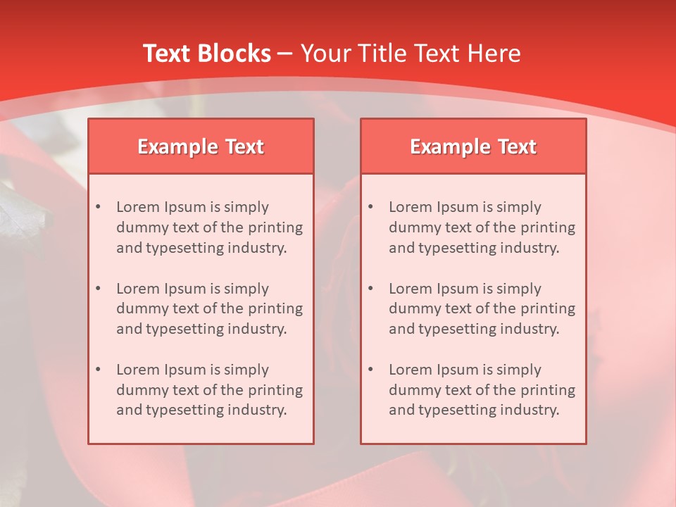 Texture Bow Red PowerPoint Template