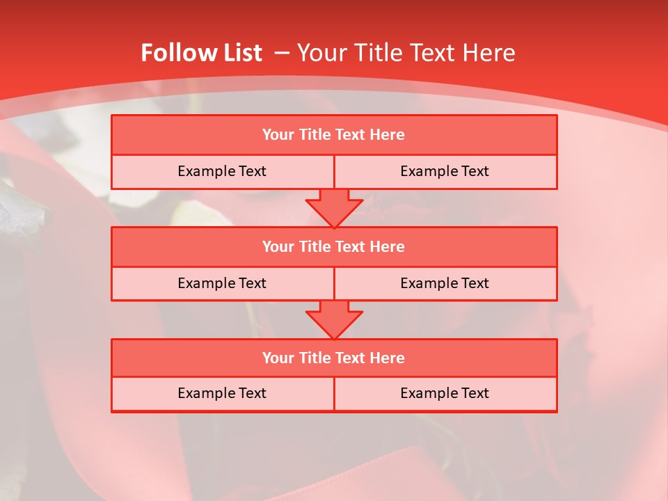 Texture Bow Red PowerPoint Template