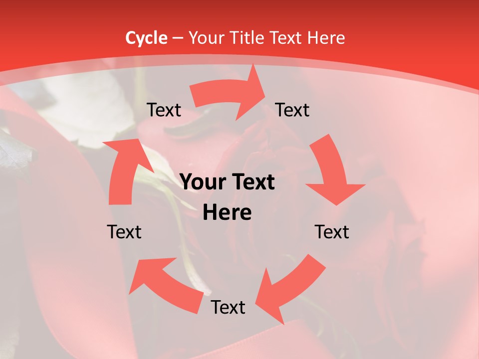 Texture Bow Red PowerPoint Template