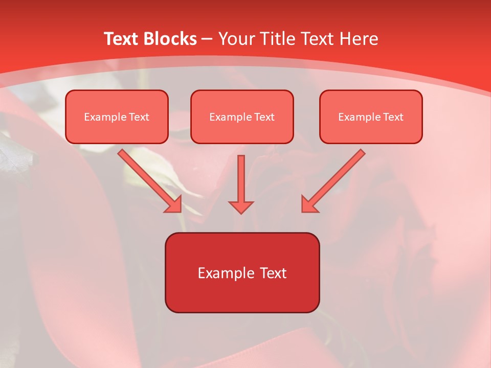 Texture Bow Red PowerPoint Template