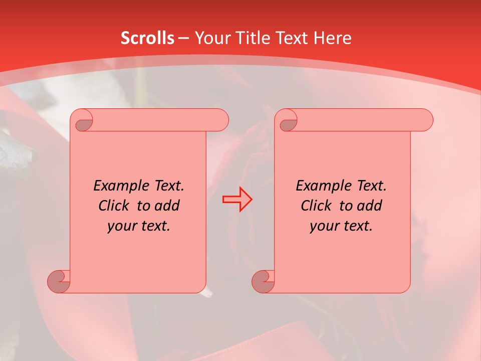 Texture Bow Red PowerPoint Template