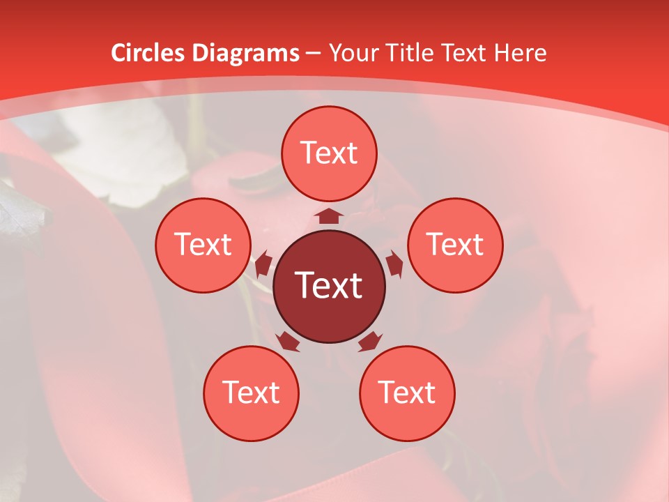 Texture Bow Red PowerPoint Template