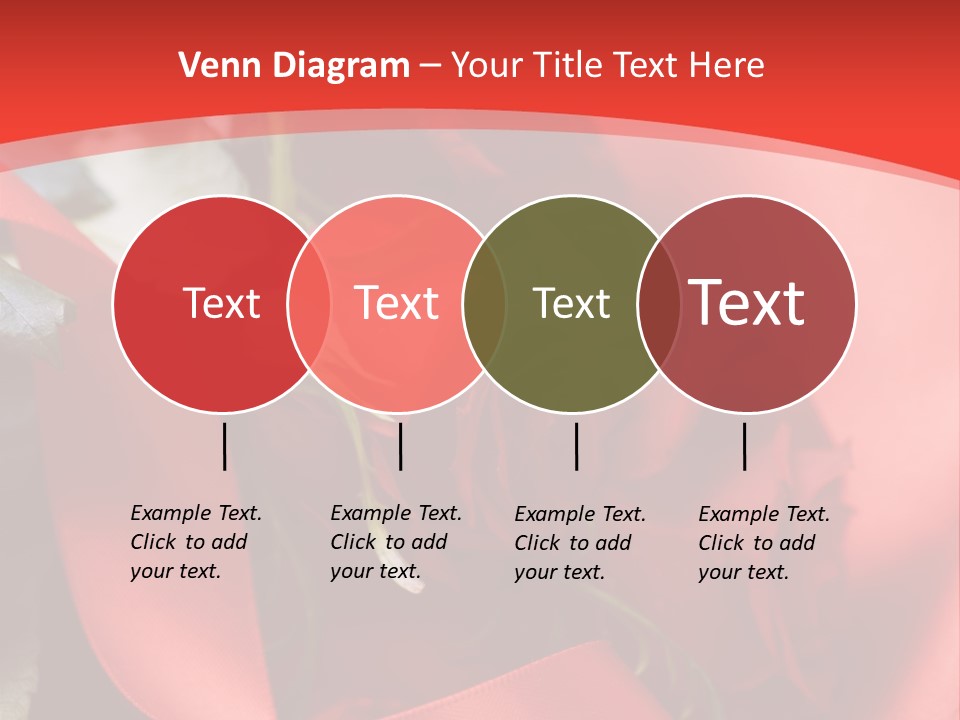 Texture Bow Red PowerPoint Template