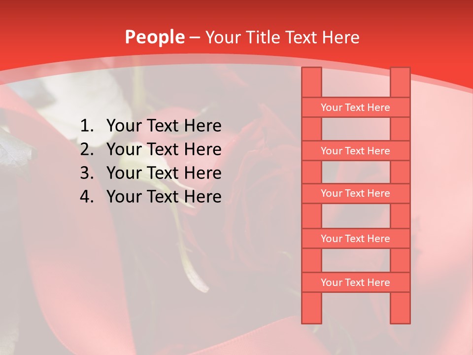Texture Bow Red PowerPoint Template