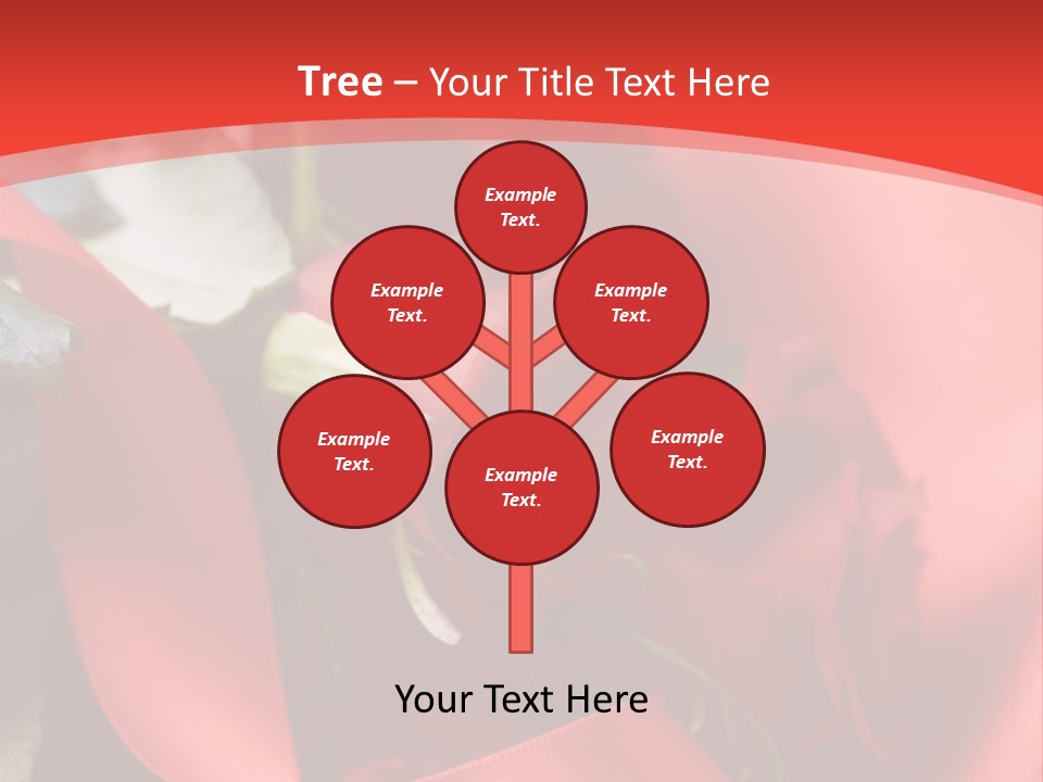Texture Bow Red PowerPoint Template