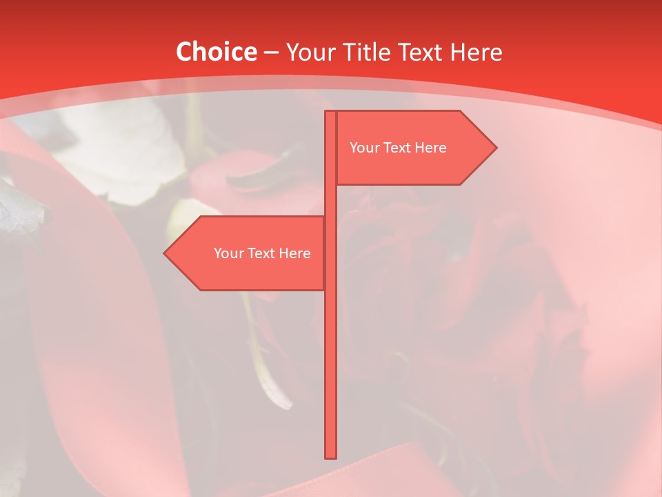 Texture Bow Red PowerPoint Template