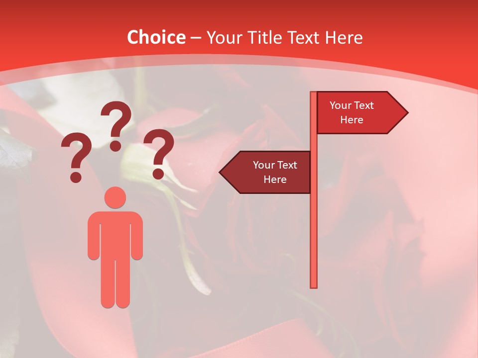 Texture Bow Red PowerPoint Template