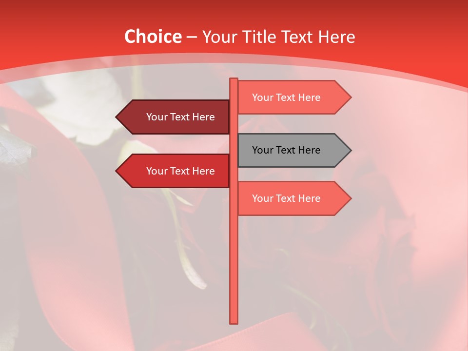 Texture Bow Red PowerPoint Template