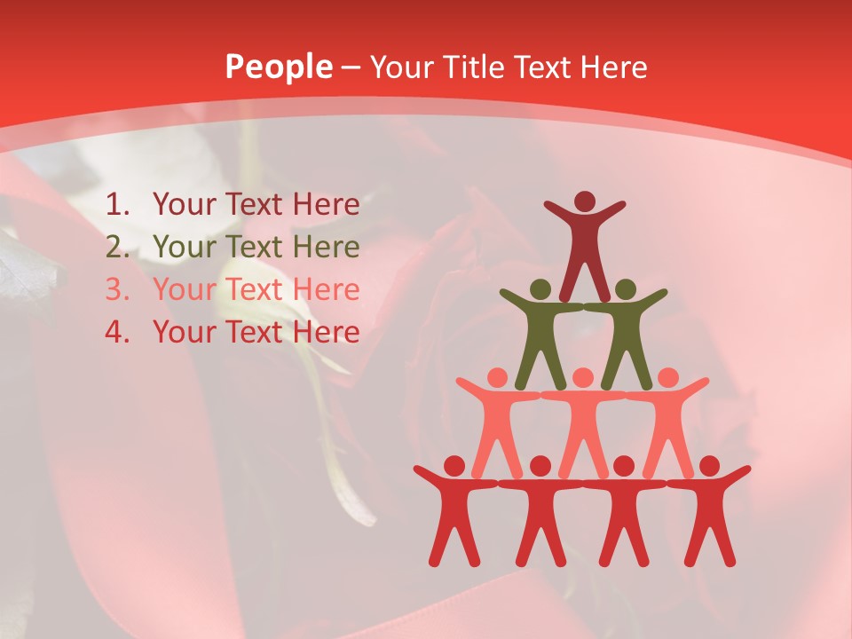 Texture Bow Red PowerPoint Template