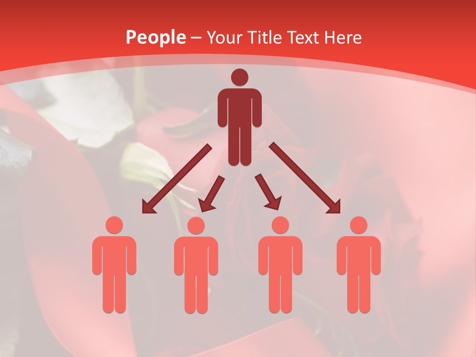 Texture Bow Red PowerPoint Template