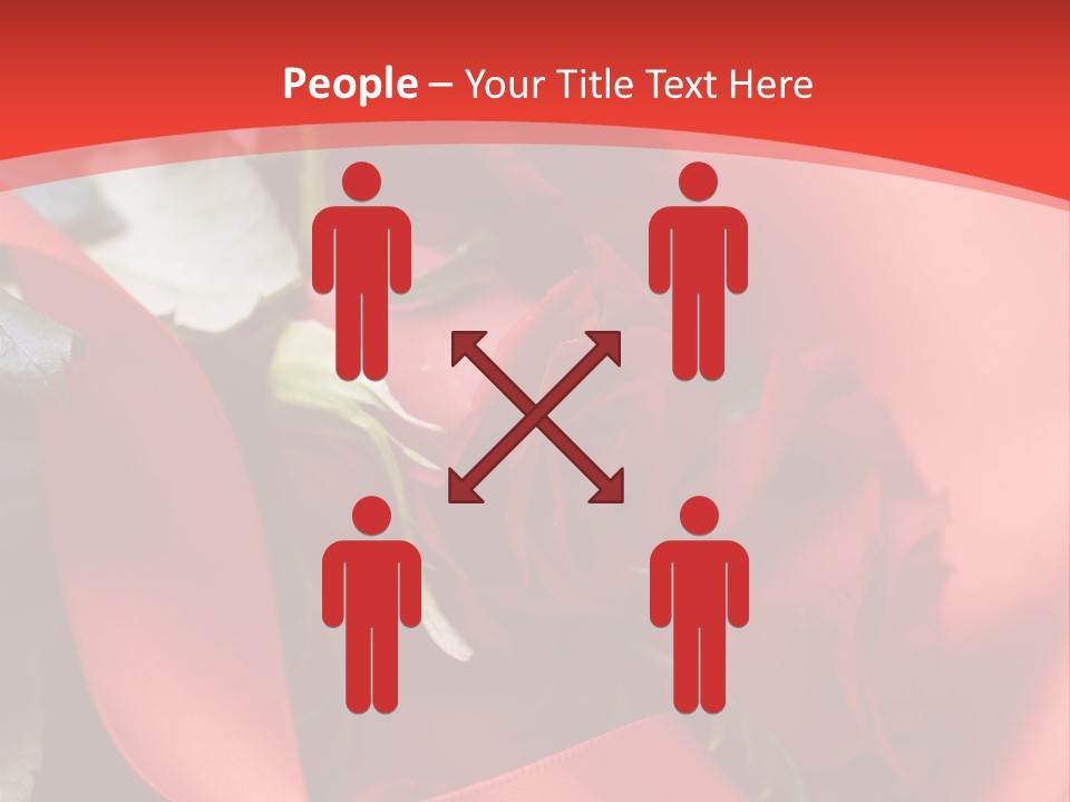 Texture Bow Red PowerPoint Template