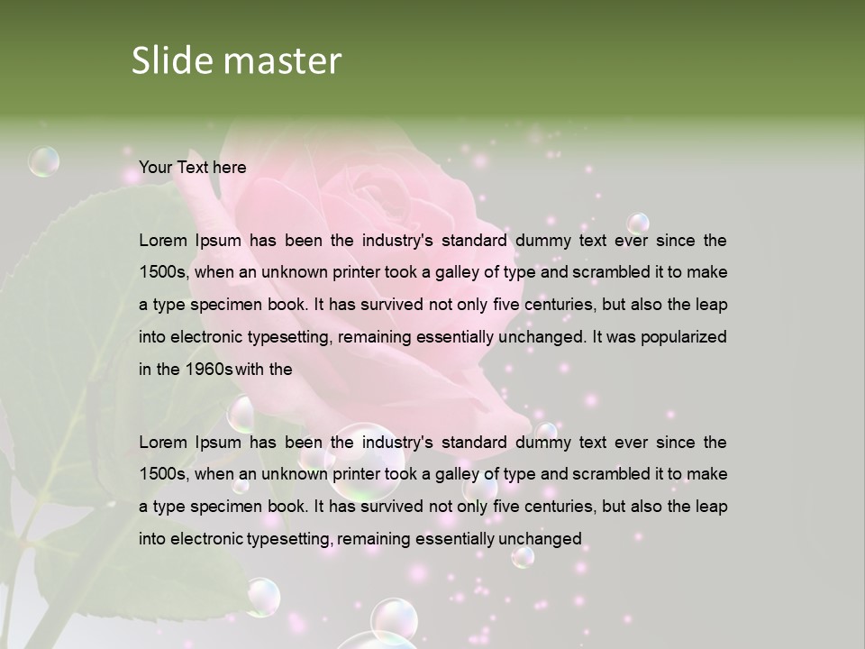 Clear Floral Abstract PowerPoint Template