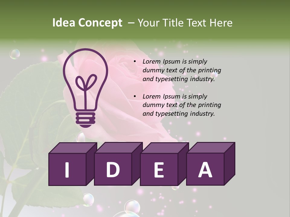 Clear Floral Abstract PowerPoint Template