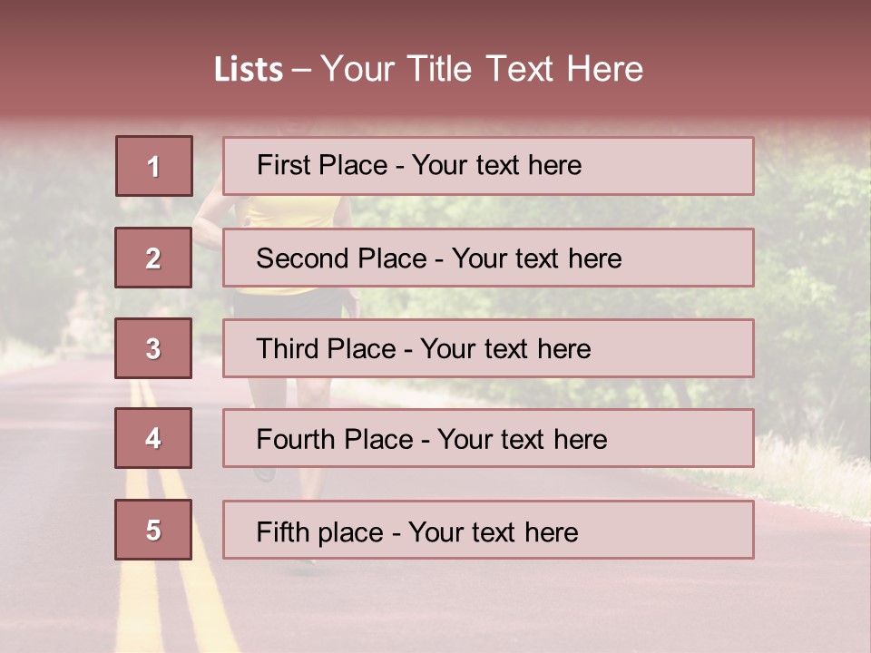 Running Person Jogging PowerPoint Template