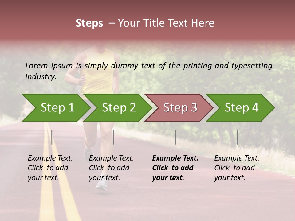 Running Person Jogging PowerPoint Template