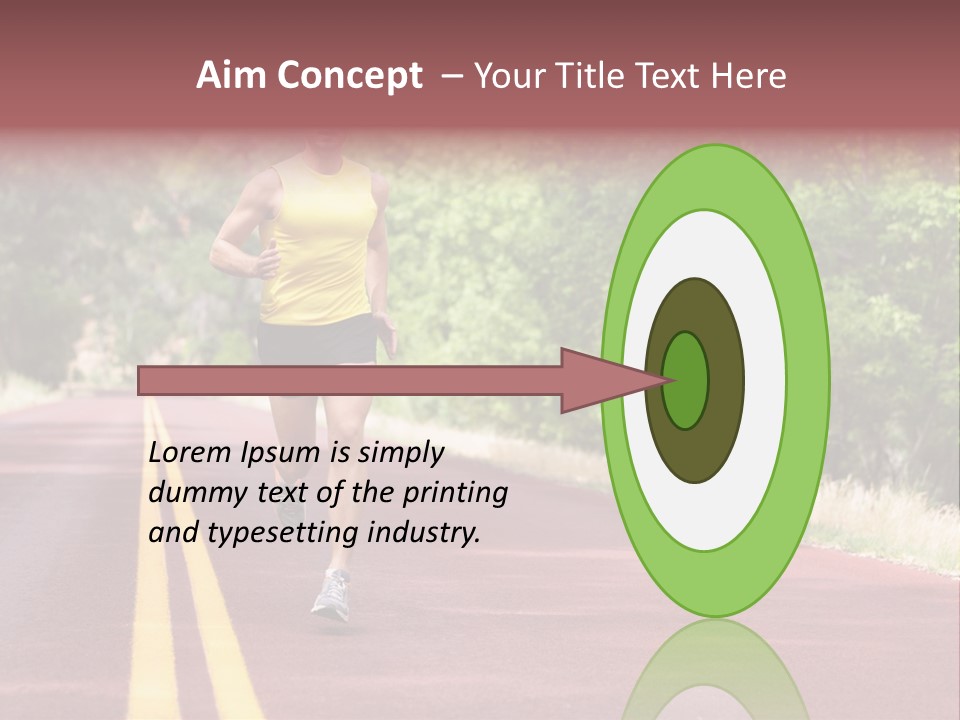 Running Person Jogging PowerPoint Template