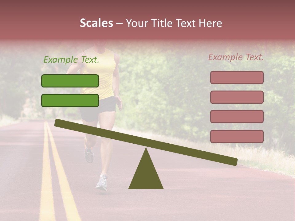 Running Person Jogging PowerPoint Template