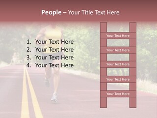 Running Person Jogging PowerPoint Template