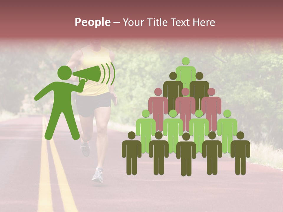 Running Person Jogging PowerPoint Template