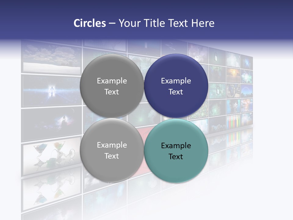 Flatscreen Broadcast Black PowerPoint Template
