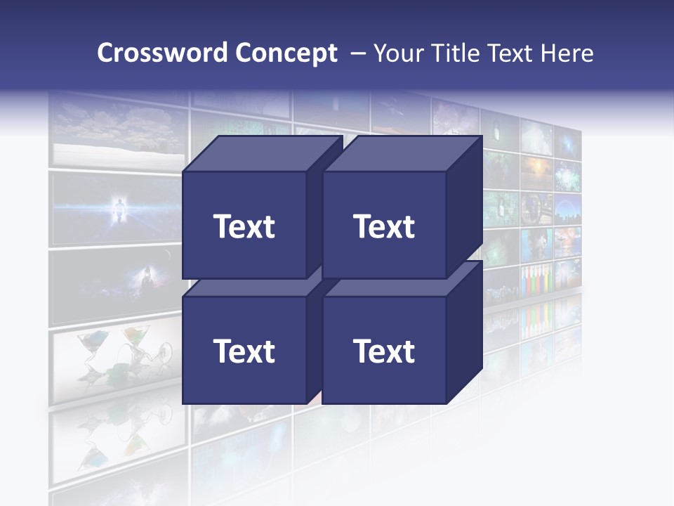 Flatscreen Broadcast Black PowerPoint Template
