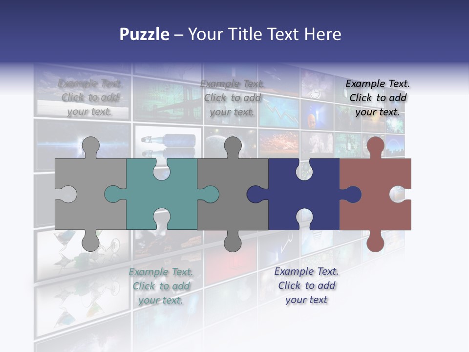 Flatscreen Broadcast Black PowerPoint Template