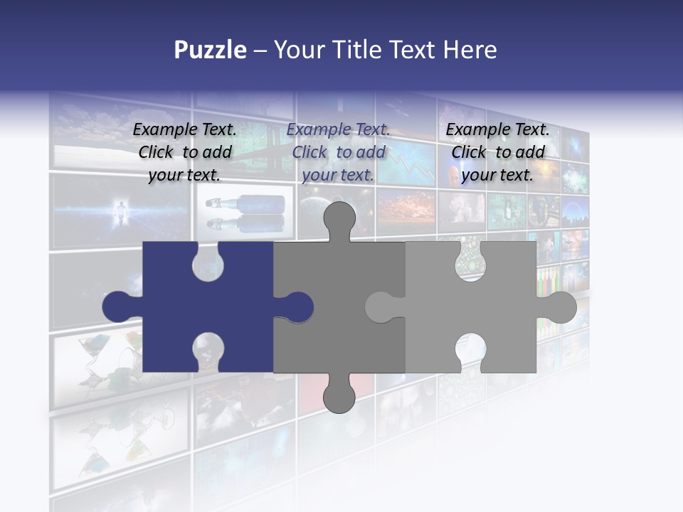 Flatscreen Broadcast Black PowerPoint Template